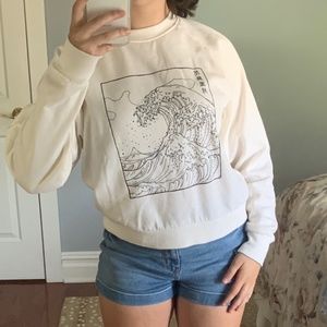 Pacsun aesthetic wave graphic sweatshirt